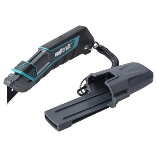 WOLFCRAFT NÓŻ Z FUTERAŁEM OSTRZE TRAPEZOWE "PRO SAFETY"