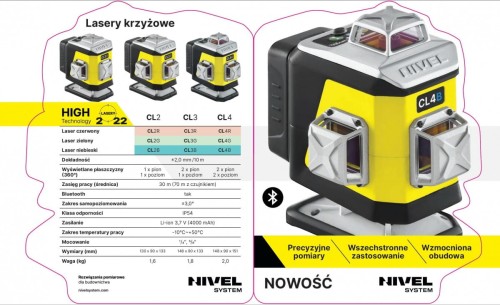 NIVEL SYSTEM LASER KRZYZOWY CL4B 4x360