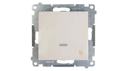 Simon 54 Łącznik krzyżowy z podświetleniem, szybkozłącza, kremowy DW7L.01/41