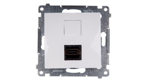 Simon 54 Gniazdo HDMI białe DGHDMI.01/11