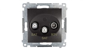 Simon 54 Gniazdo antenowe SAT/SAT/RTV końcowe antracyt DASK2.01/48