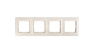 Simon 54 Premium Ramka poczwórna kremowa DR4/41