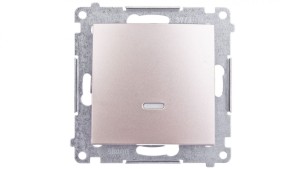Simon 54 Łącznik jednobiegunowy, szybkozłącza, złoty mat DW1ZL.01/44