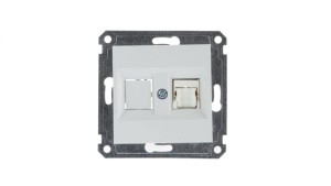 Lumina Gniazdo komputerowe pojedyncze RJ45 Cat.5e UTP białe WL2110