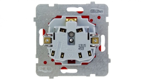 AS Gniazdo pojedyncze z/u DATA czerwone GP-1GZD/m/00