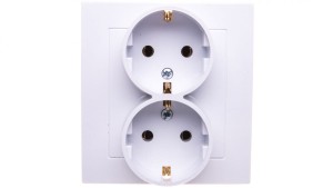 AS Gniazdo podwójne z/u Schuko białe GP-2GS/00