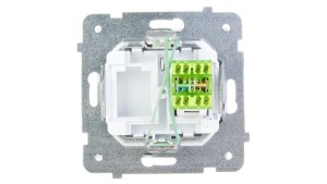 AS Gniazdo komputerowe pojedyncze RJ45 kat.5e MMC białe GPK-1G/K/m/00