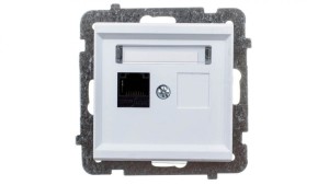 SONATA Gniazdo komputerowe pojedyncze RJ45 kat.5e białe KRONE GPK-1R/K/m/00