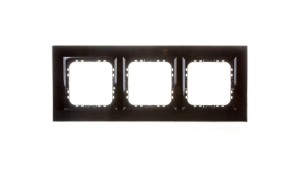 SONATA Ramka potrójna czarne szkło / czarna R-3RGC/32/25