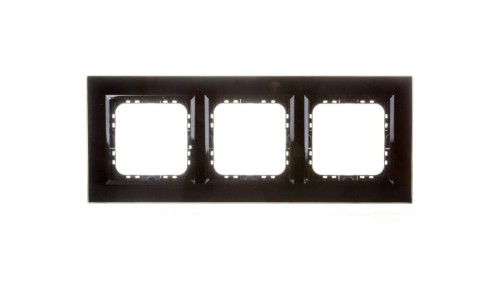 SONATA Ramka potrójna czarne szkło / czarna R-3RGC/32/25
