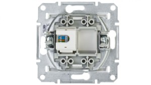 ASFORA Gniazdo komputerowe pojedyncze RJ45 kat.5e bez ramki białe EPH4300721