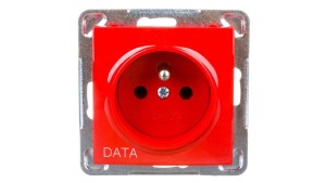 IMPRESJA Gniazdo pojedyncze z/u DATA czerwone GP-1YZD/m/00
