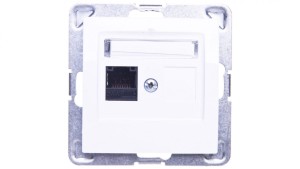 IMPRESJA Gniazdo komputerowe pojedyncze RJ45 kat.5e MMC białe GPK-1Y/K/m/00