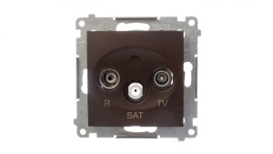 Simon 54 Gniazdo antenowe R/TV/SAT końcowe brąz mat DASK.01/46