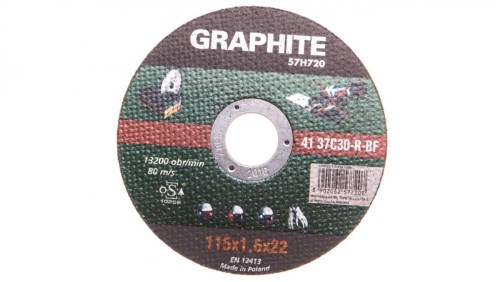 Tarcza tnąca do kamienia 115 x 1.6 x 22.2 mm, 41 37C30-R-BF