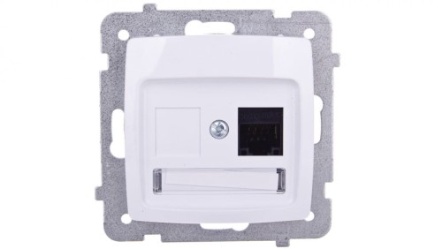 KARO Gniazdo komputerowe pojedyncze RJ45 kat.5e MMC białe GPK-1S/K/m/00