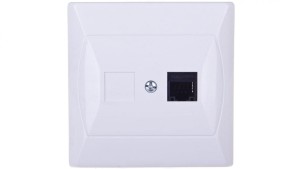 AKCENT Gniazdo komputerowe pojedyncze RJ45 kat.5e MMC białe GPK-1A/K/00