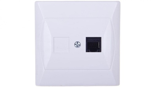 AKCENT Gniazdo komputerowe pojedyncze RJ45 kat.5e MMC białe GPK-1A/K/00