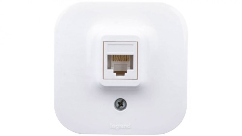 FORIX Gniazdo komputerowe pojedyncze RJ45 kat.5e UTP białe 782424