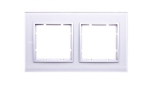 Berker/B.7 Glas Ramka podwójna szkło pozioma szklana aluminium złoty 10126414