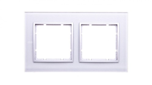 Berker/B.7 Glas Ramka podwójna szkło pozioma szklana aluminium złoty 10126414