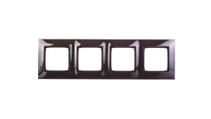 Simon 54 Premium Ramka poczwórna metalowa ciemna stal DR4/67