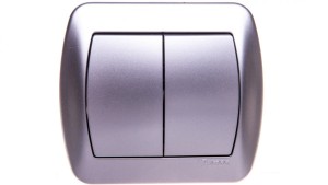 Simon Akord Łącznik schodowy podwójny aluminium metalizowane AW6/2/26