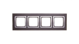Simon 54 Nature Ramka poczwórna metal INOX YIN DRN4/78