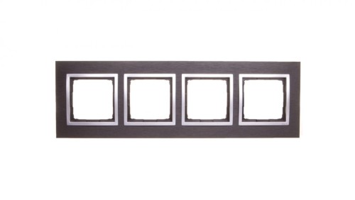 Simon 54 Nature Ramka poczwórna metal INOX YIN DRN4/78
