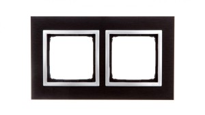 Simon 54 Nature Ramka podwójna metal INOX YIN DRN2/78