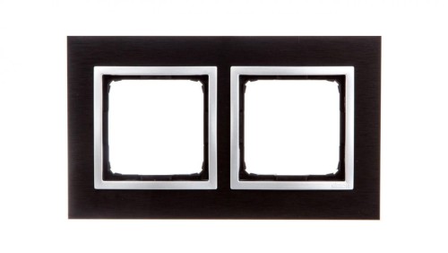Simon 54 Nature Ramka podwójna metal INOX YIN DRN2/78