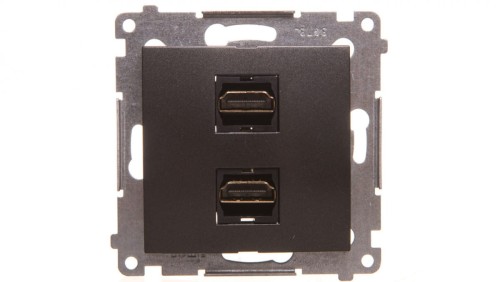 Simon 54 Gniazdo podwójne HDMI antracyt DGHDMI2.01/48
