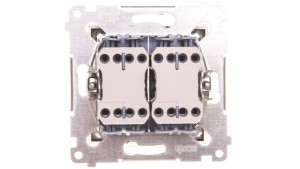 Simon 54 Łącznik żaluzjowy podwójny (moduł), 250V szybkozłącza, antracyt (met.) DZW2.01/48