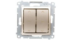 Simon 54 Łącznik żaluzjowy podwójny, szybkozłącza, złoty DZW2.01/44