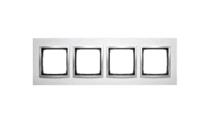 Simon 54 Nature Ramka poczwórna metal INOX KLASYCZNY DRN4/77