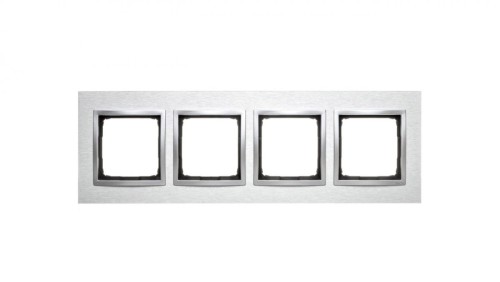 Simon 54 Nature Ramka poczwórna metal INOX KLASYCZNY DRN4/77