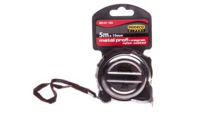 Miara zwijana 5m x 19 mm metal profi z magnesem Modeco Expert MN-81-185