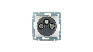 VALENA Gniazdo antenowe RTV/SAT końcowe aluminium 770136