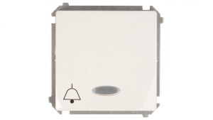 Simon Basic Przycisk /dzwonek/ z podświetleniem, szybkozłącza, biały BMD1L.01/11