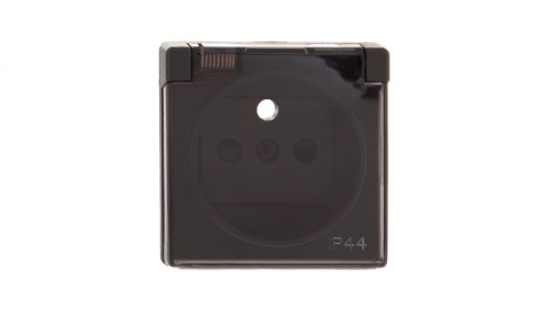 Simon 82 Pokrywa bryzgoszczelna gniazda z/u IP44 z klapką dymną grafit 82068KD-38