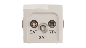 Simon Basic Gniazdo antenowe SAT/SAT/RTV końcowe białe BMZAR+SAT3.1-P2.01/11