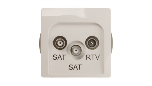 Simon Basic Gniazdo antenowe SAT/SAT/RTV końcowe białe BMZAR+SAT3.1-P2.01/11