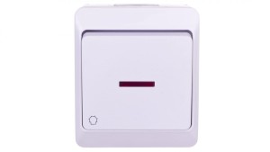 Hermes Przycisk światło biały IP44 ŁNT-1S+n 0346-02
