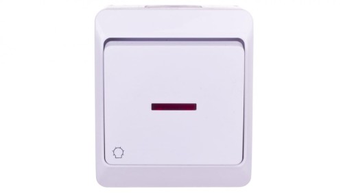 Hermes Przycisk światło biały IP44 ŁNT-1S+n 0346-02