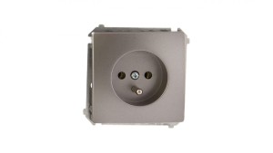 Simon Basic Gniazdo pojedyncze z/u 16A IP20 stal inox BMGZ1.01/21