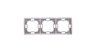 Simon Basic Standard Ramka potrójna uniwersalna stal inox BMR3/21
