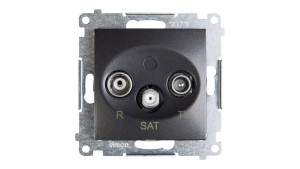 Simon 54 Gniazdo antenowe RD/TV/SAT końcowe antracyt DASK.01/48