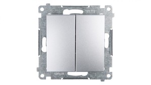 Simon 54 Łącznik świecznikowy, szybkozłącza, srebrny mat DW5.01/43