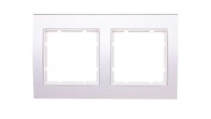 Berker B.3 Ramka podwójna aluminium /biały 10123904