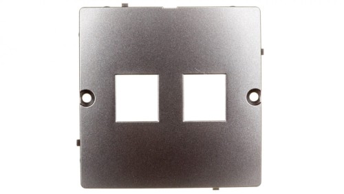 Simon Basic Pokrywa gniazda teleinformatycznego 2xRJ Keystone płaska stal inox BMGK1P/21